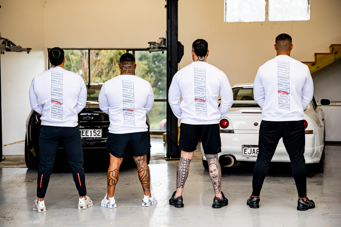 CREW NECK WHITE-RED (EMBROIDERED)