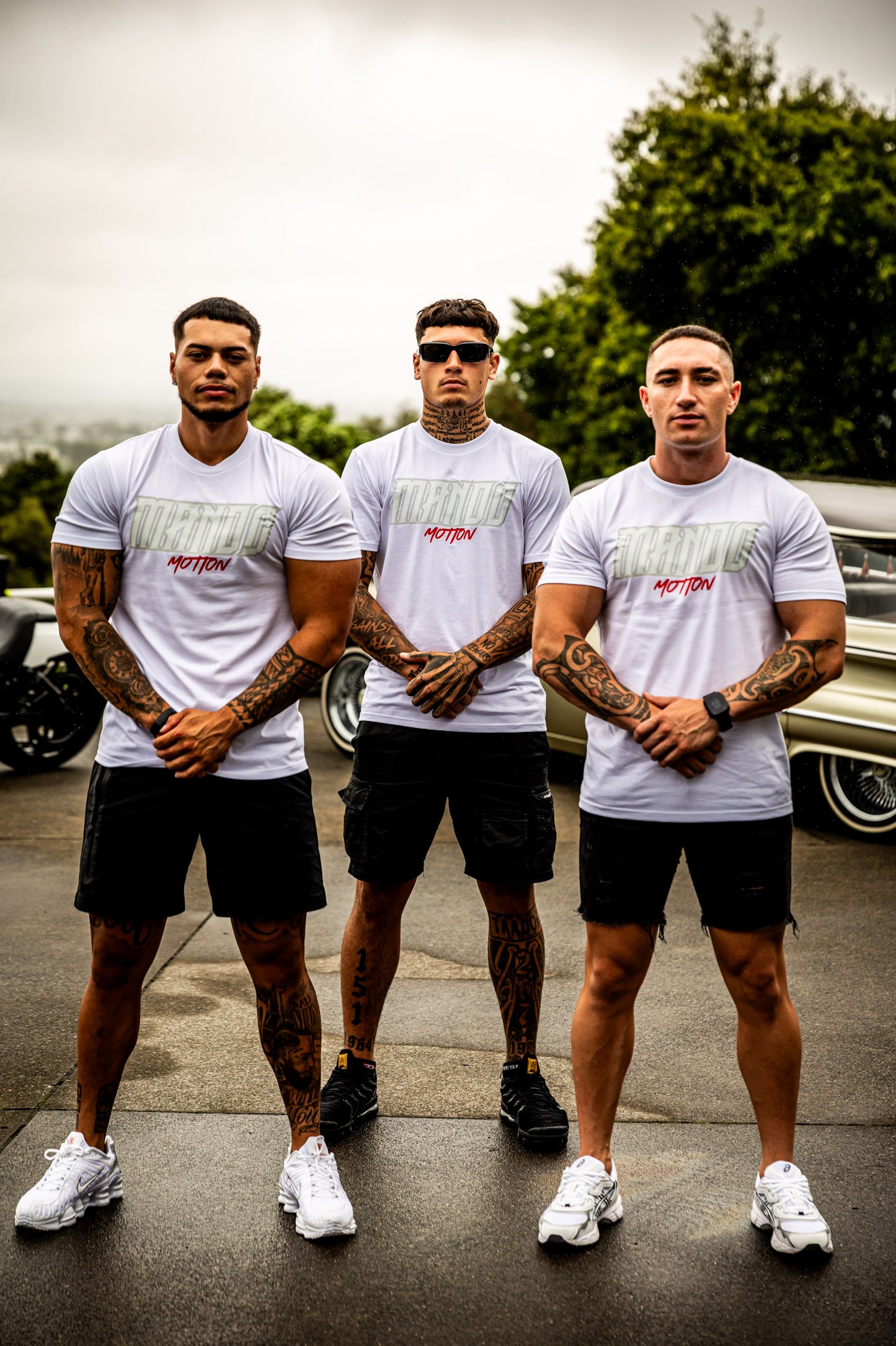 MANDO WHITE & RED TEES